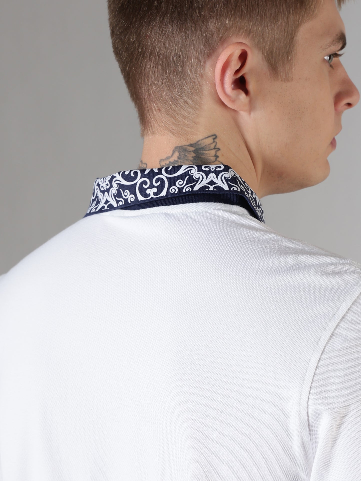 Ornate Collar Polo