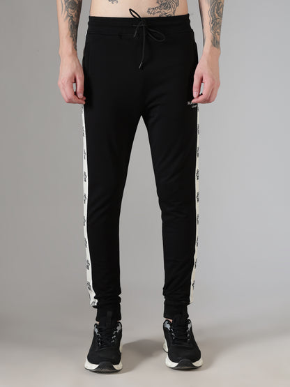 Black Crown Tape Track Pants