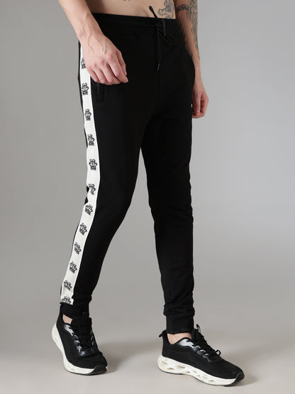 Black Crown Tape Track Pants