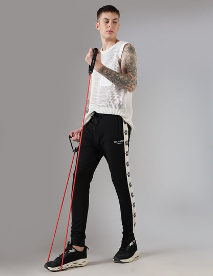 Black Crown Tape Track Pants