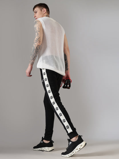 Black Crown Tape Track Pants