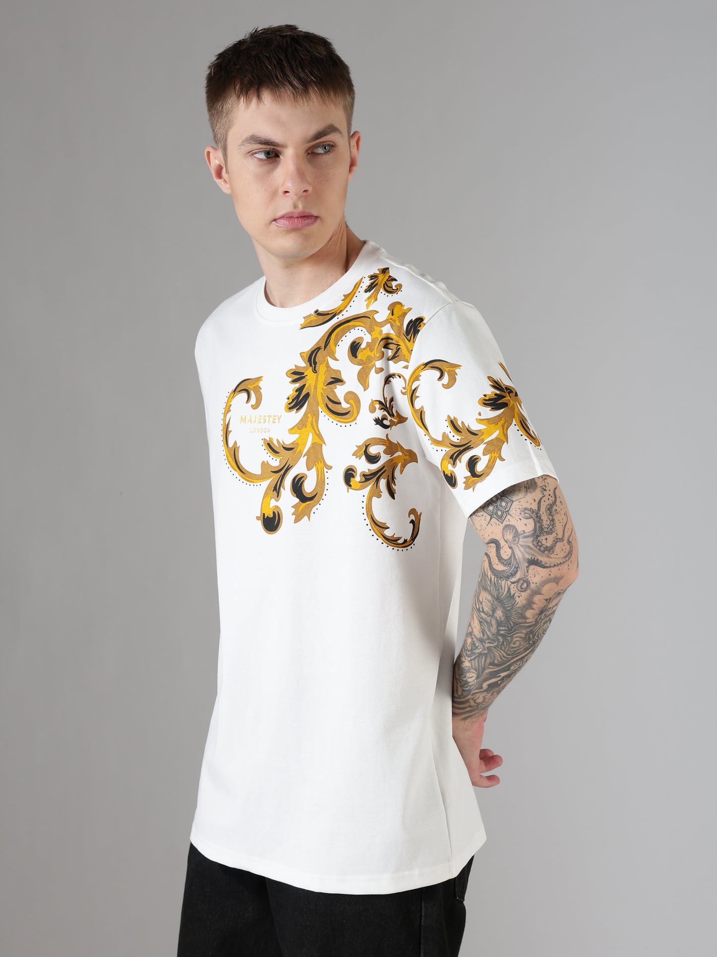 Baroque Gold Scroll Tee