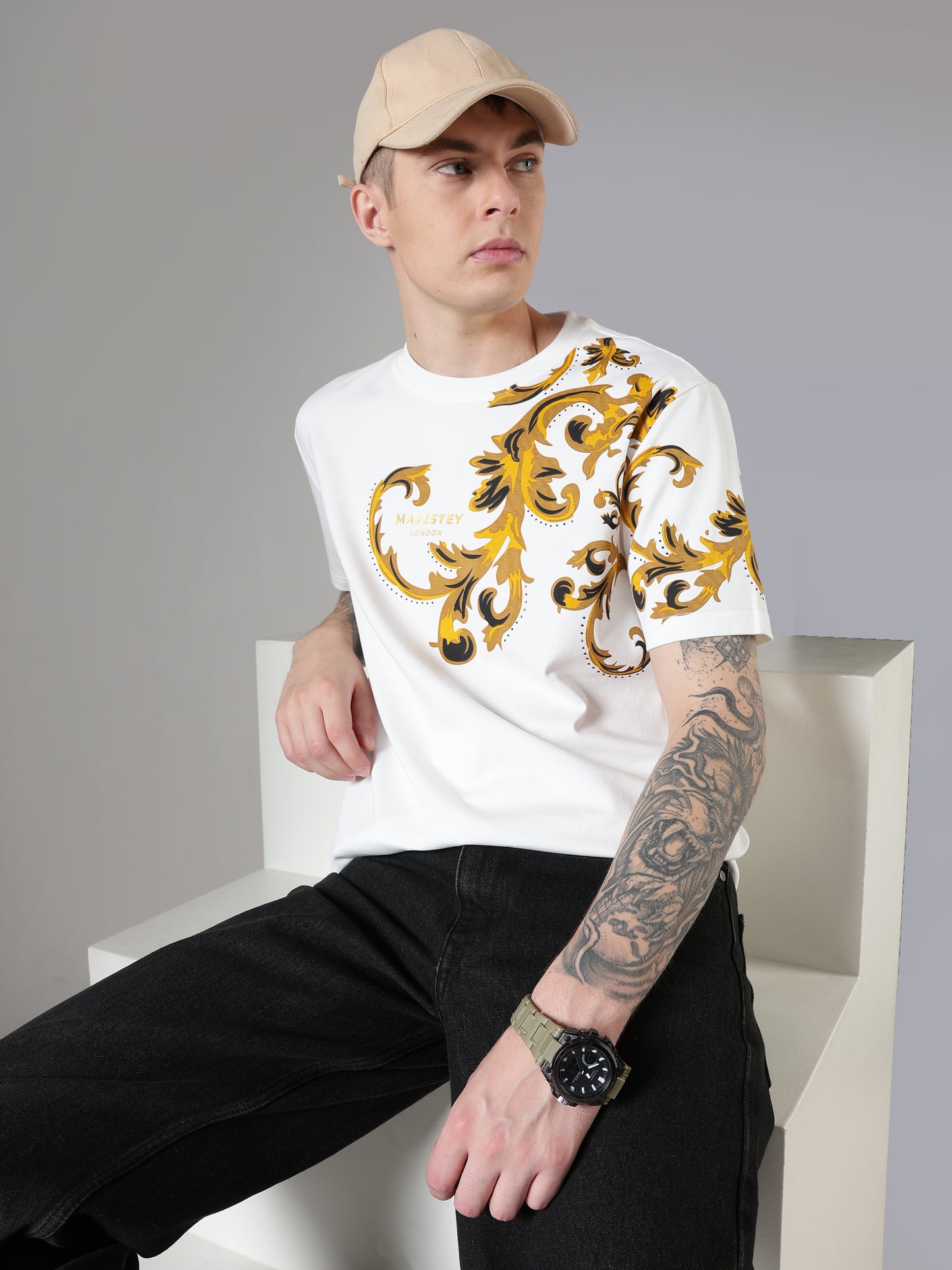 Baroque Gold Scroll Tee