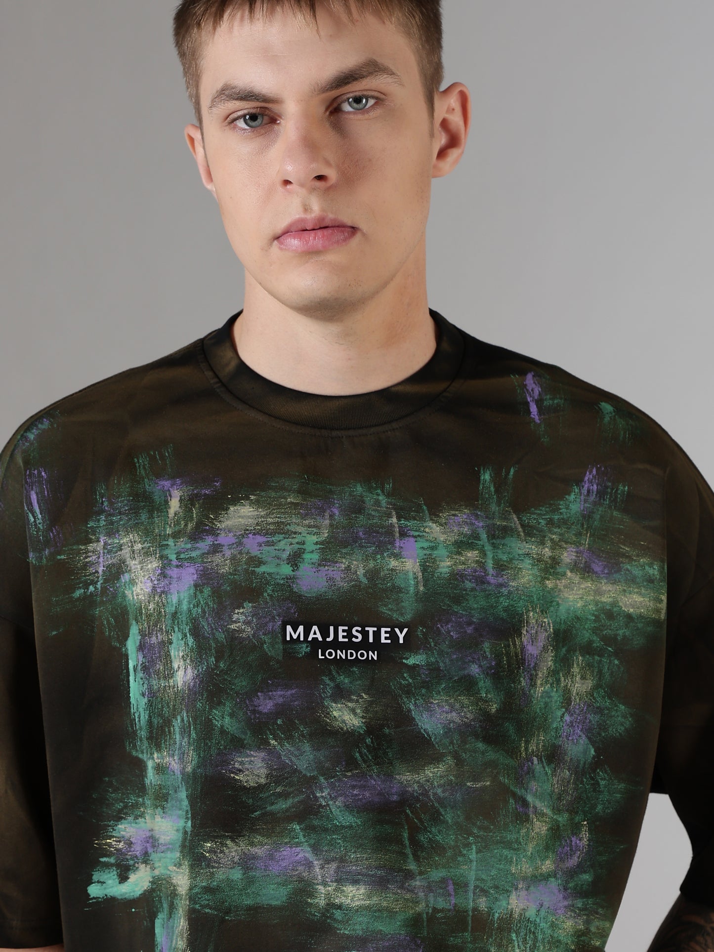 Midnight Abstract Canvas Oversized Tee