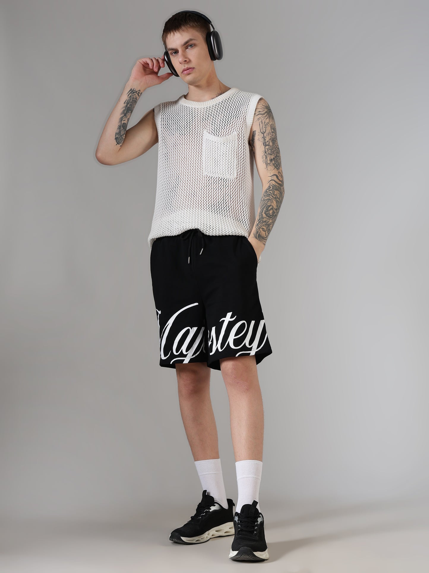 Majestey Script Statement Shorts