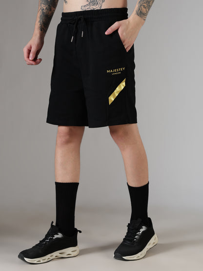 Gold-Stripe Shorts