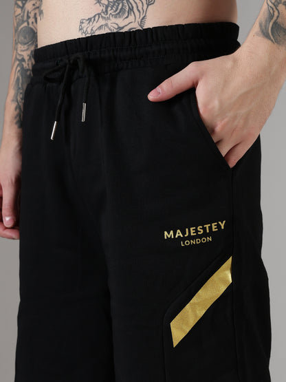 Gold-Stripe Shorts