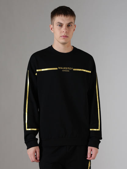 Gold Stripe Crewneck Sweatshirt