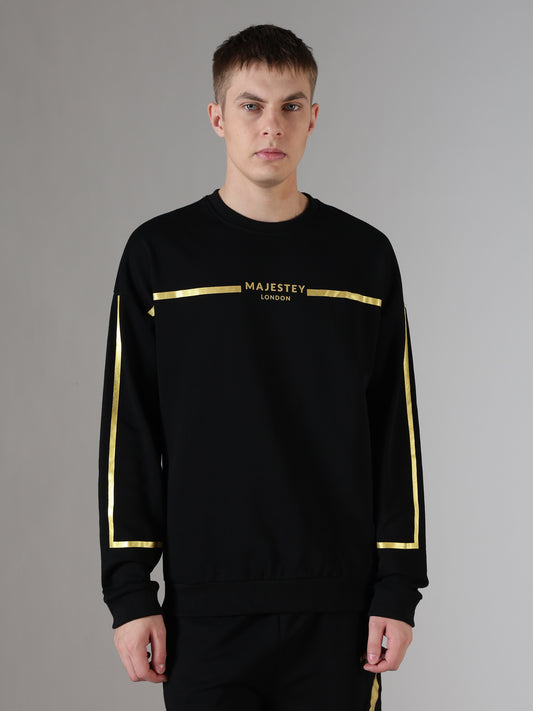 Gold Stripe Crewneck Sweatshirt