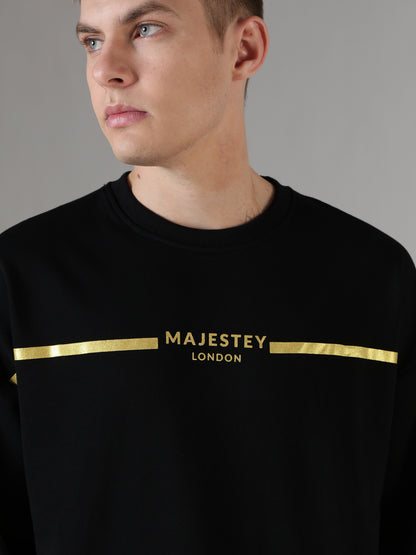 Gold Stripe Crewneck Sweatshirt