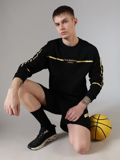 Gold Stripe Crewneck Sweatshirt