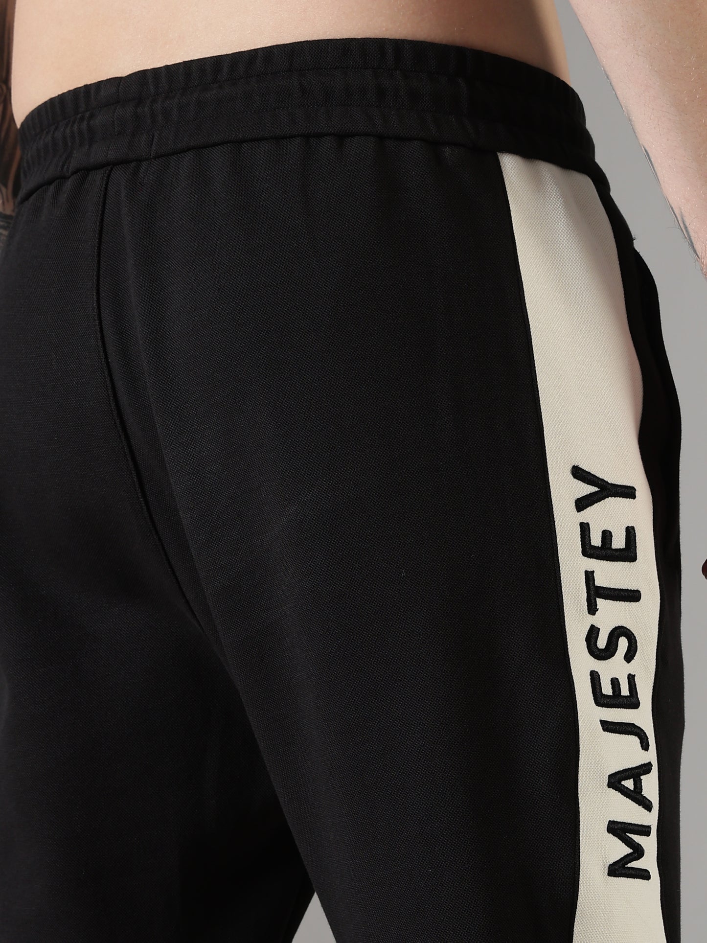 Black Crown Track Pants