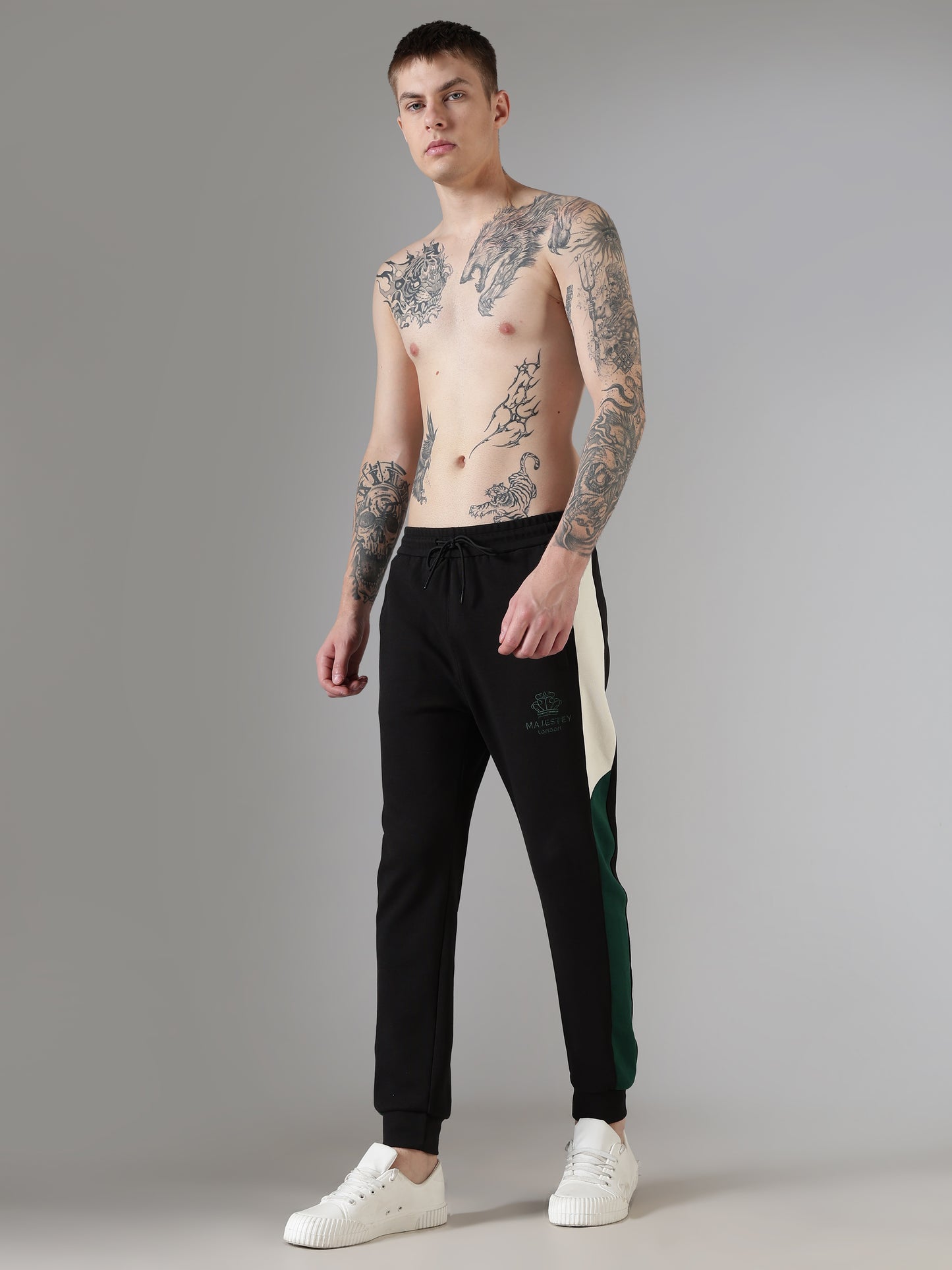 Black Crown Track Pants