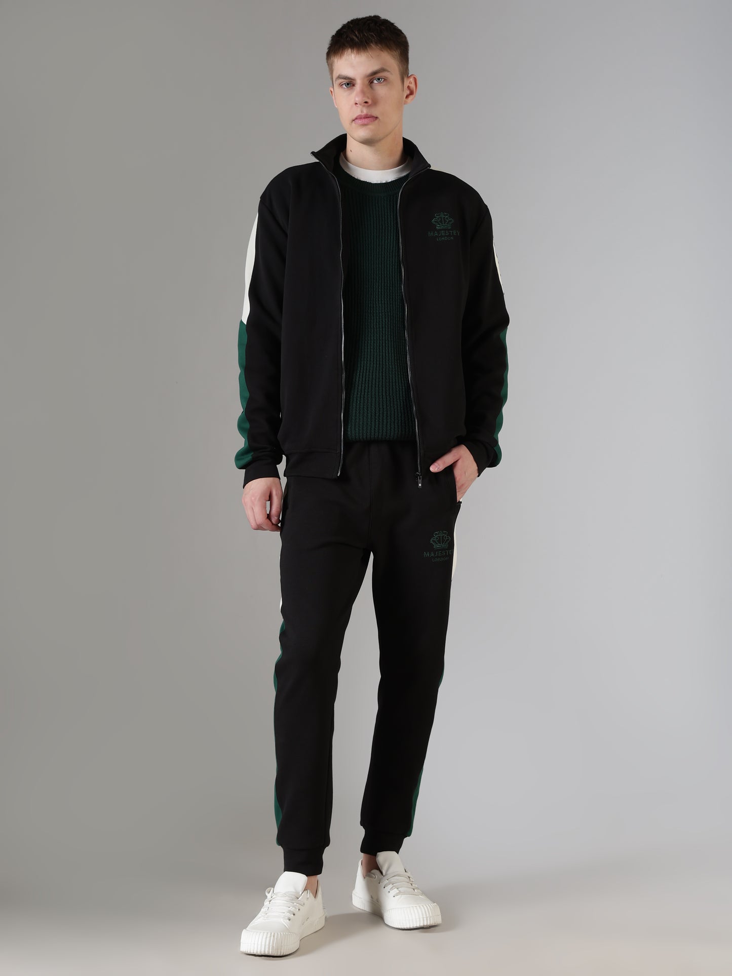 Black Crown Track Pants