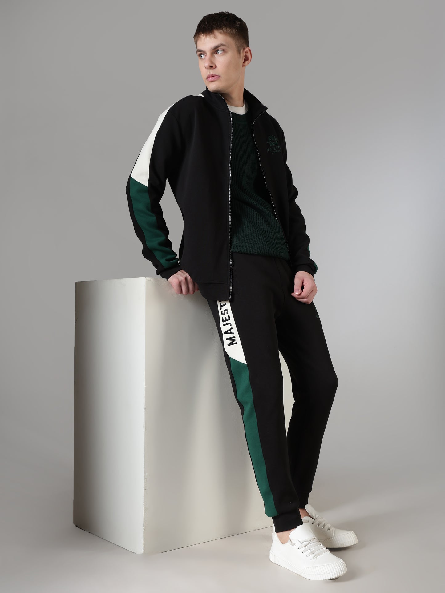 Black Crown Track Pants