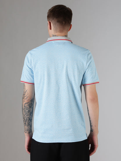 Monogram Sky Zip Polo