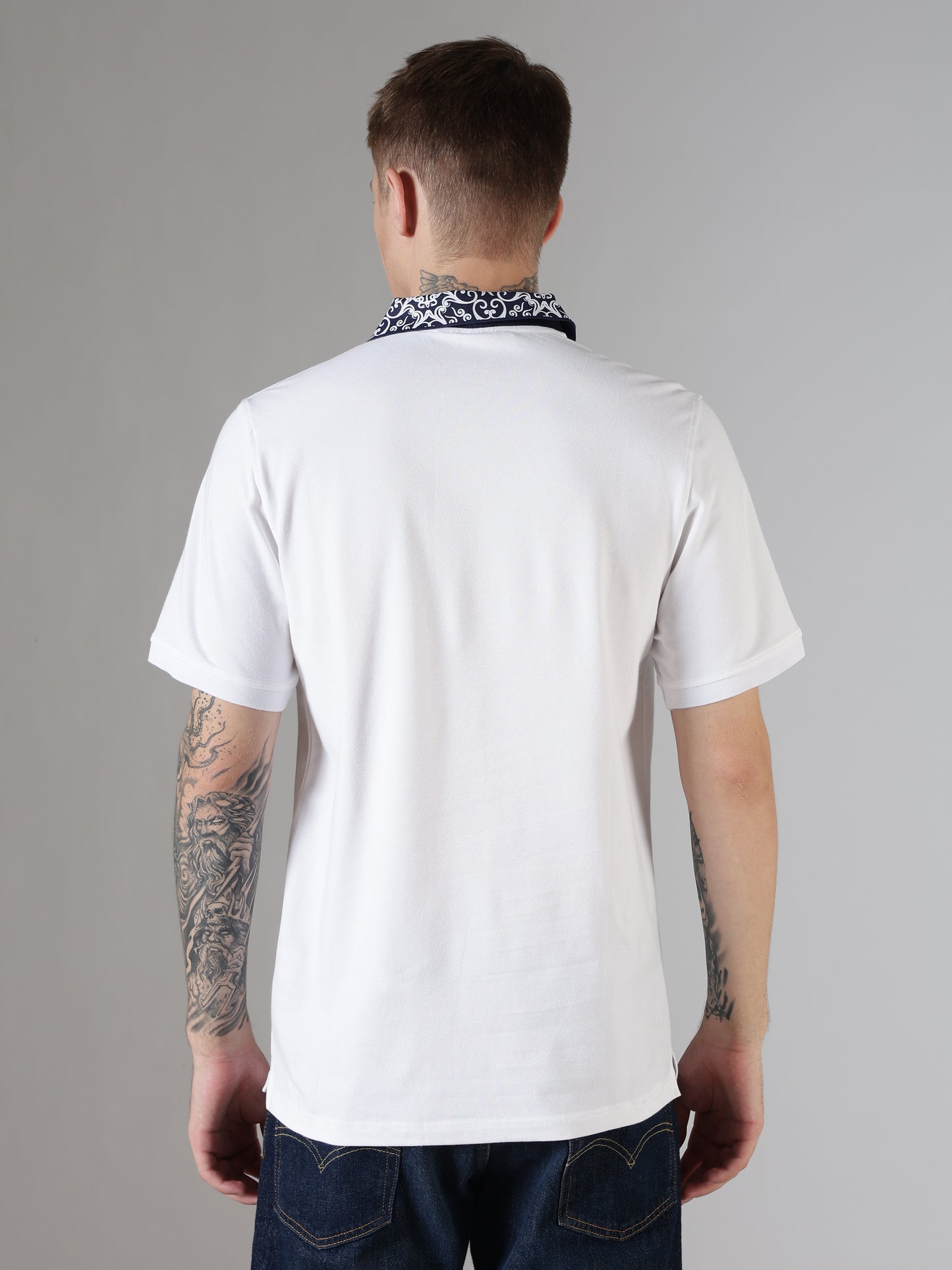 Ornate Collar Polo