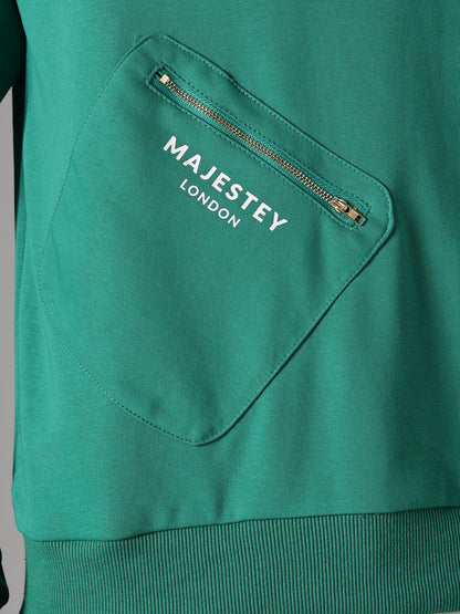 Emerald Utility Zip Sweatshirt