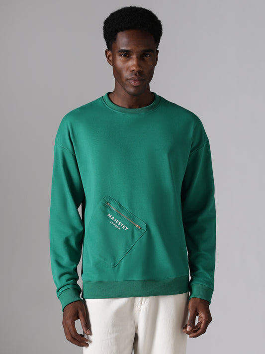 Emerald Utility Zip Sweatshirt