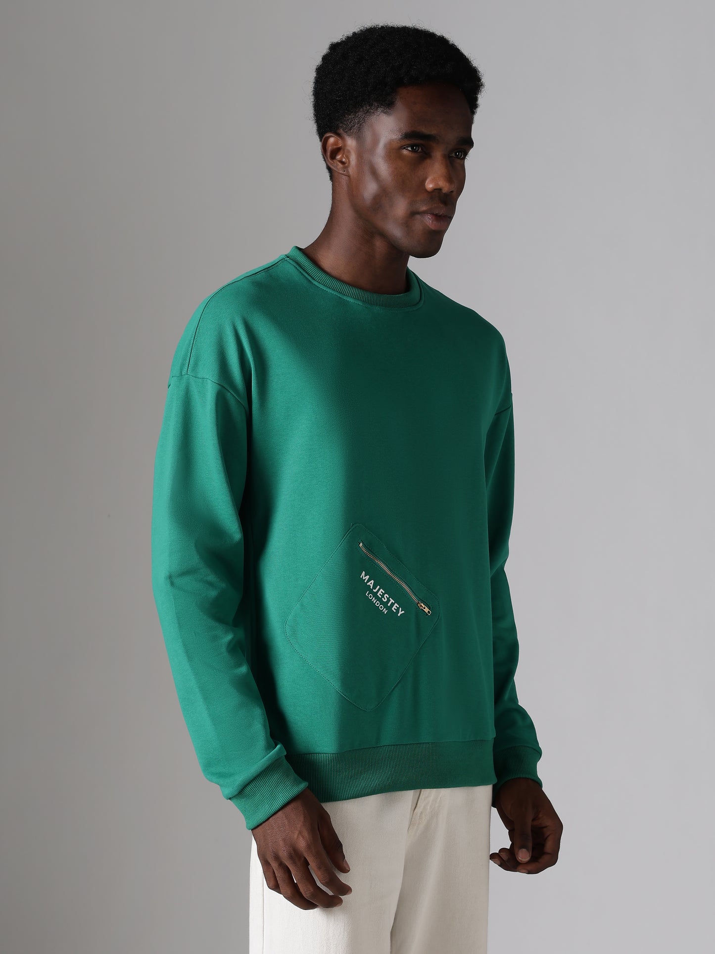 Emerald Utility Zip Sweatshirt