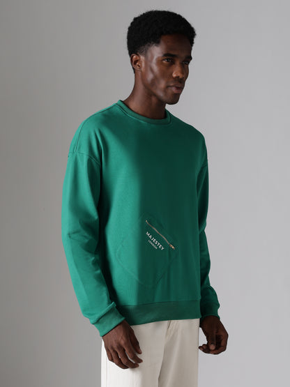 Emerald Utility Zip Sweatshirt
