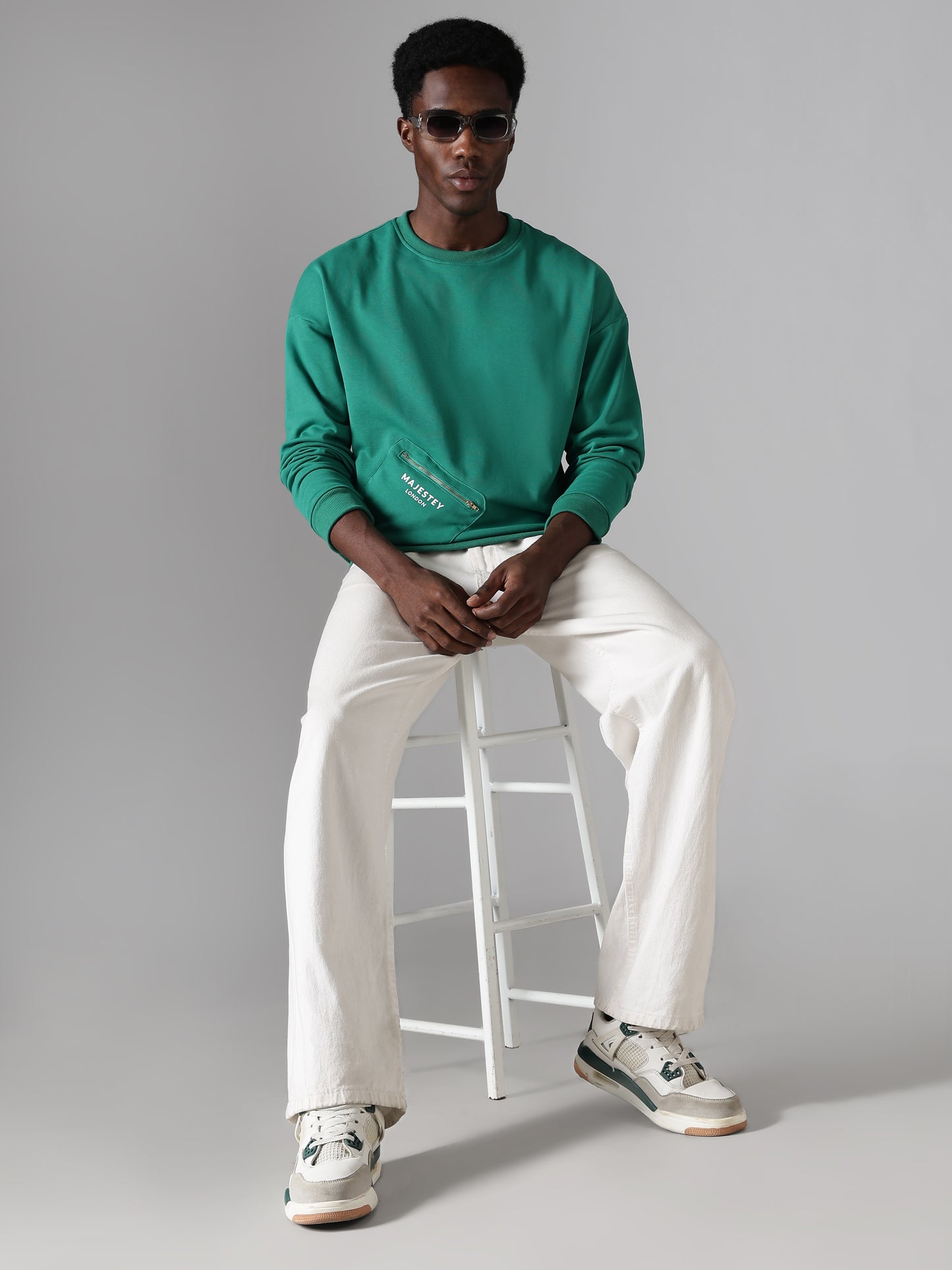 Emerald Utility Zip Sweatshirt