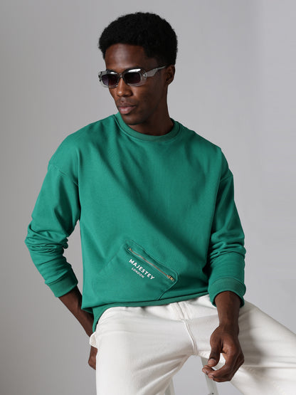 Emerald Utility Zip Sweatshirt