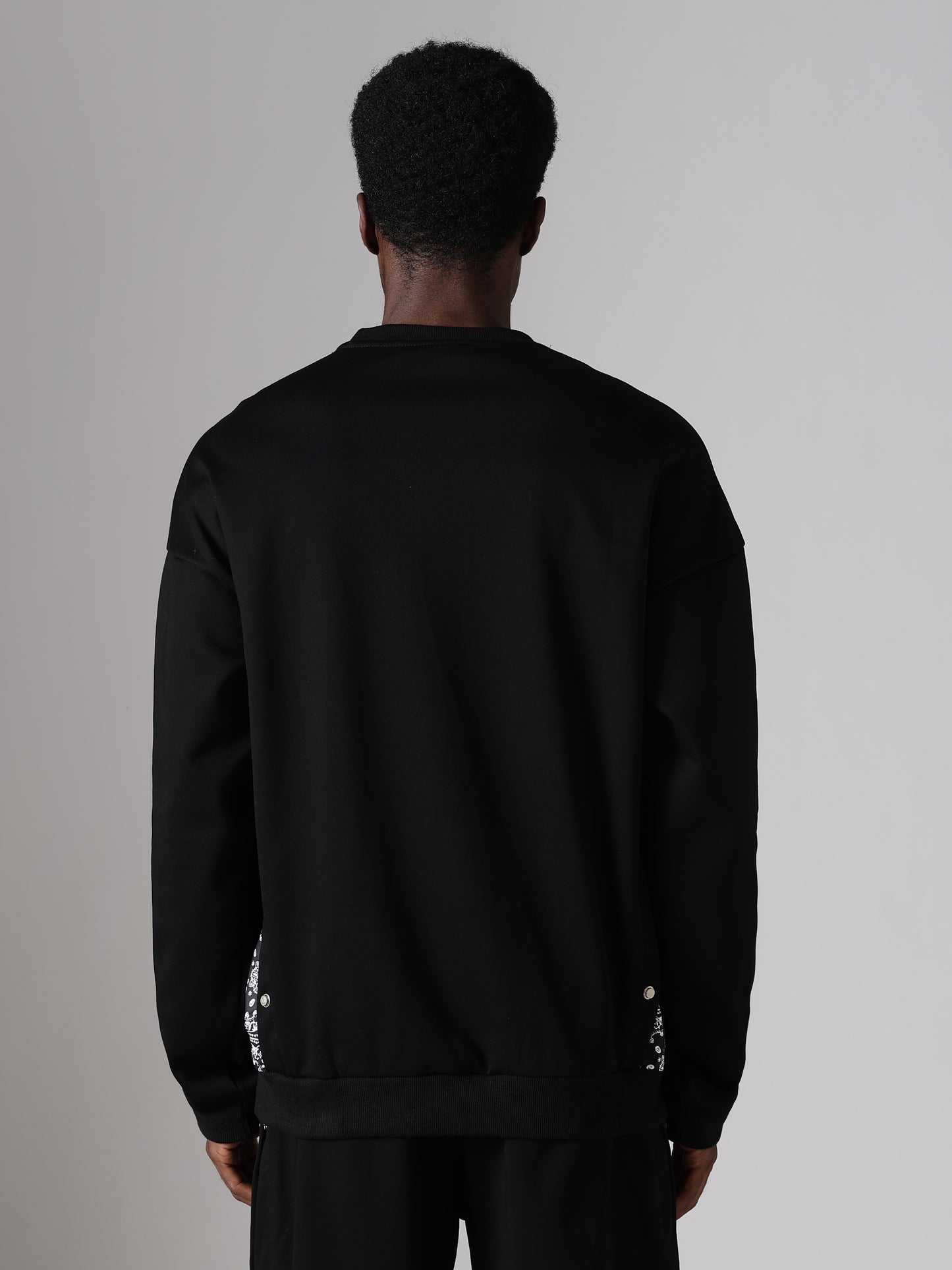 Regalia Panel Sweatshirt – Black