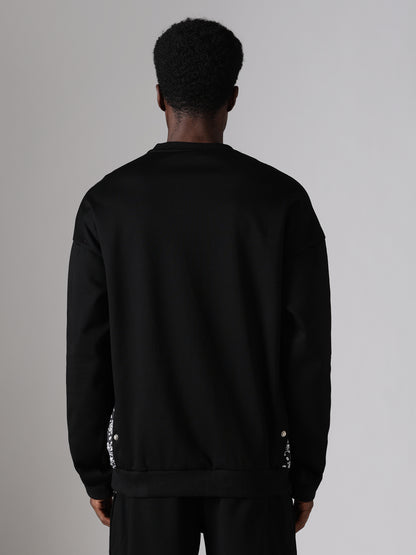 Regalia Panel Sweatshirt – Black