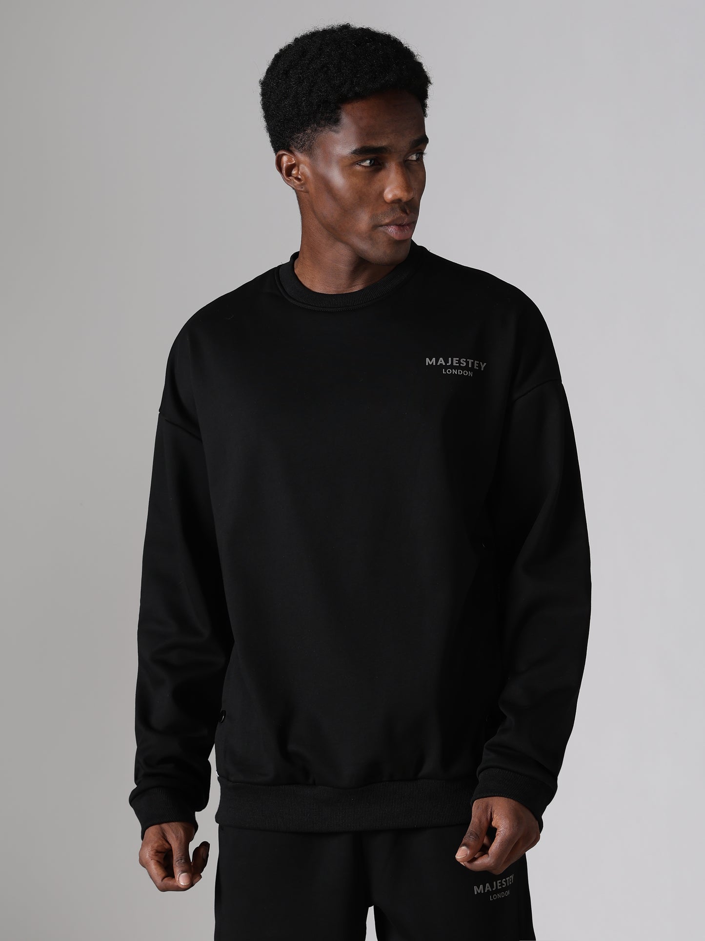 Regalia Panel Sweatshirt – Black