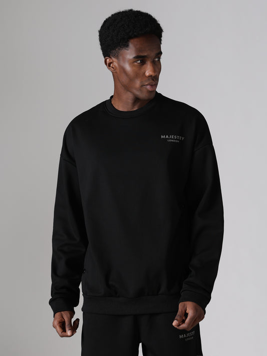 Regalia Panel Sweatshirt – Black