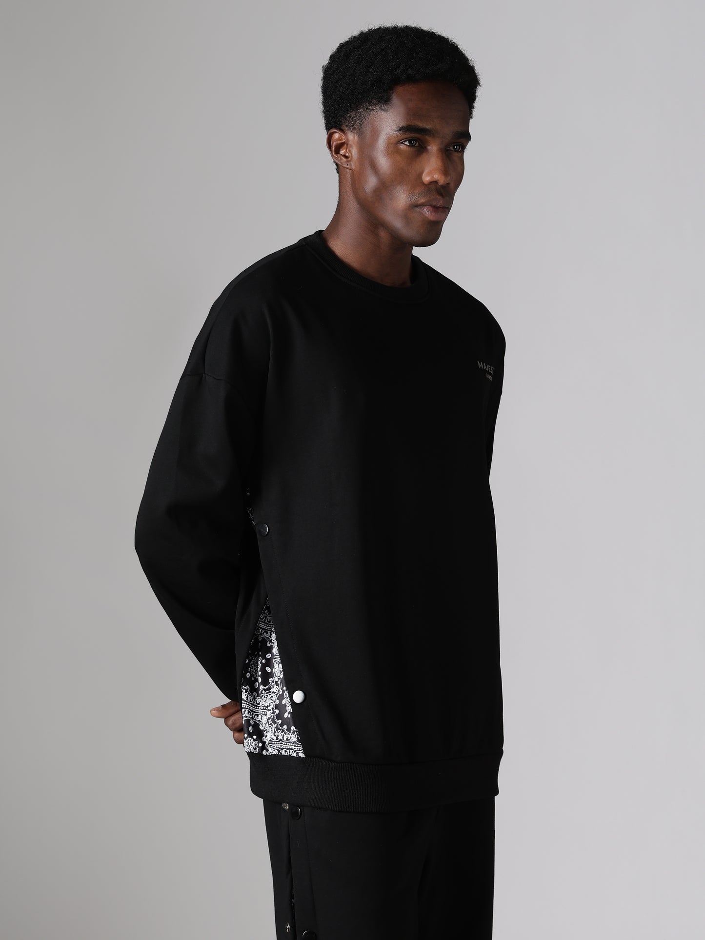Regalia Panel Sweatshirt – Black