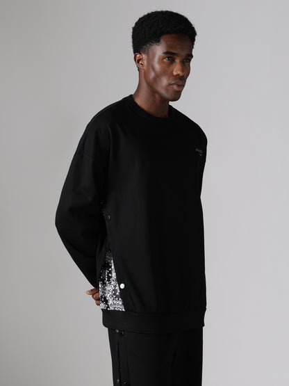 Regalia Panel Sweatshirt – Black