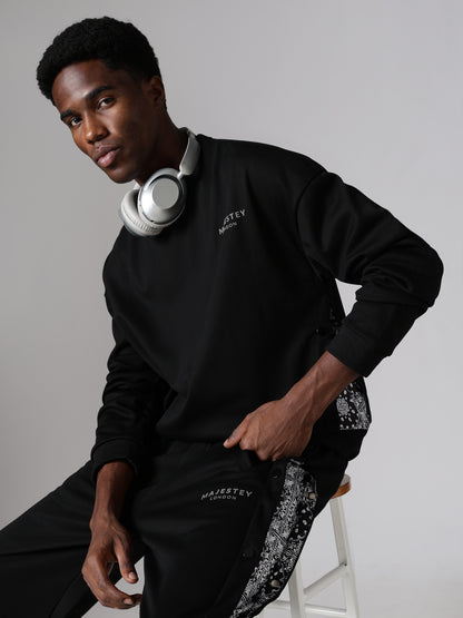 Regalia Panel Sweatshirt – Black