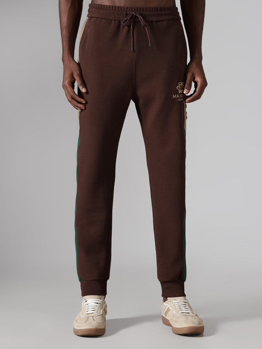 Brown Crown Track Pants