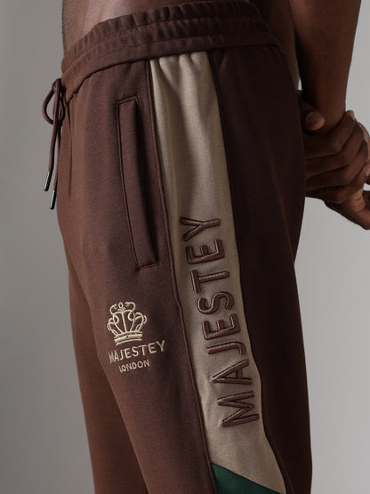 Brown Crown Track Pants