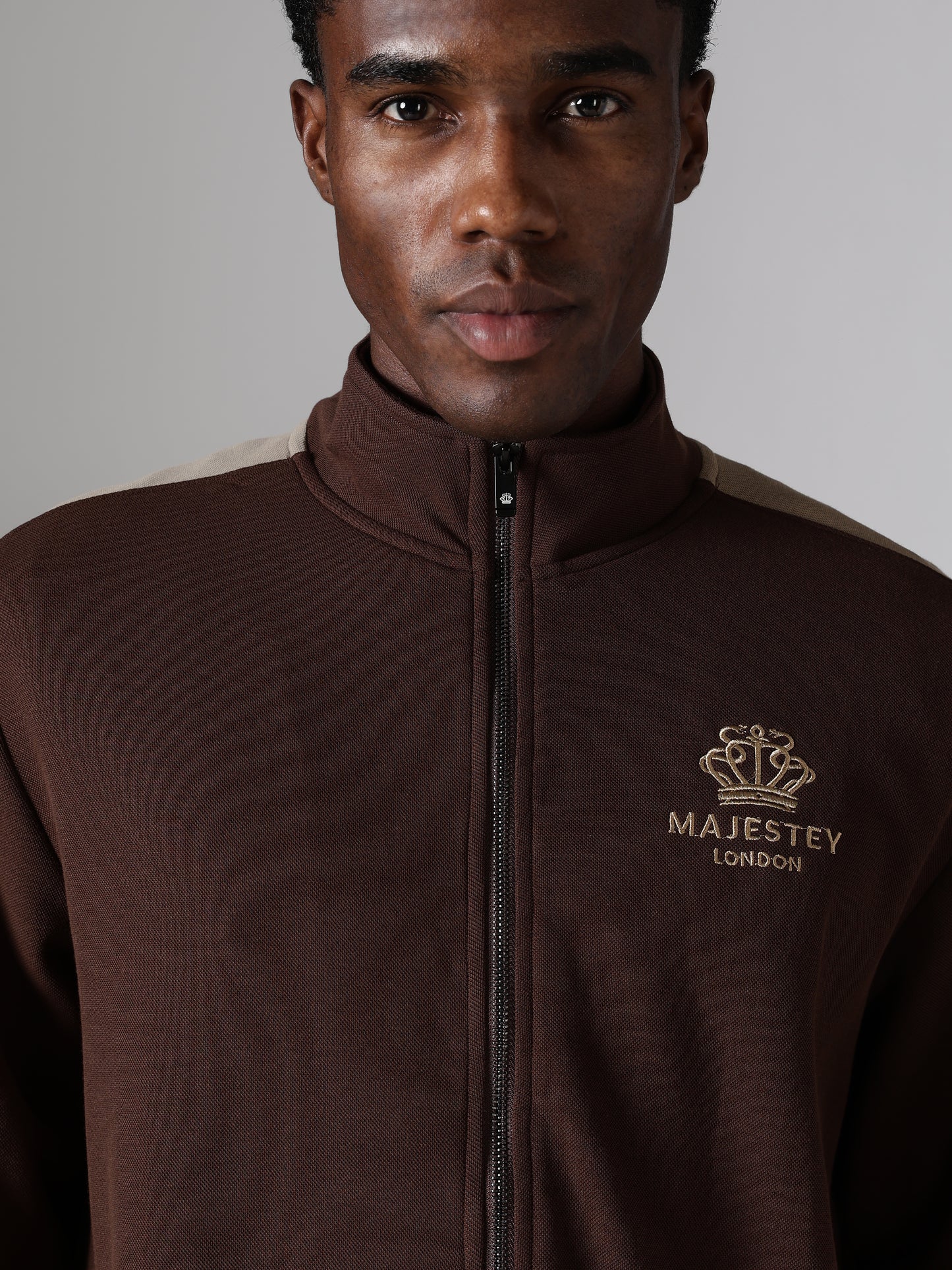 Brown Crown Track Jacket