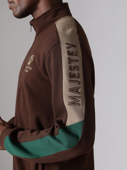 Brown Crown Track Jacket