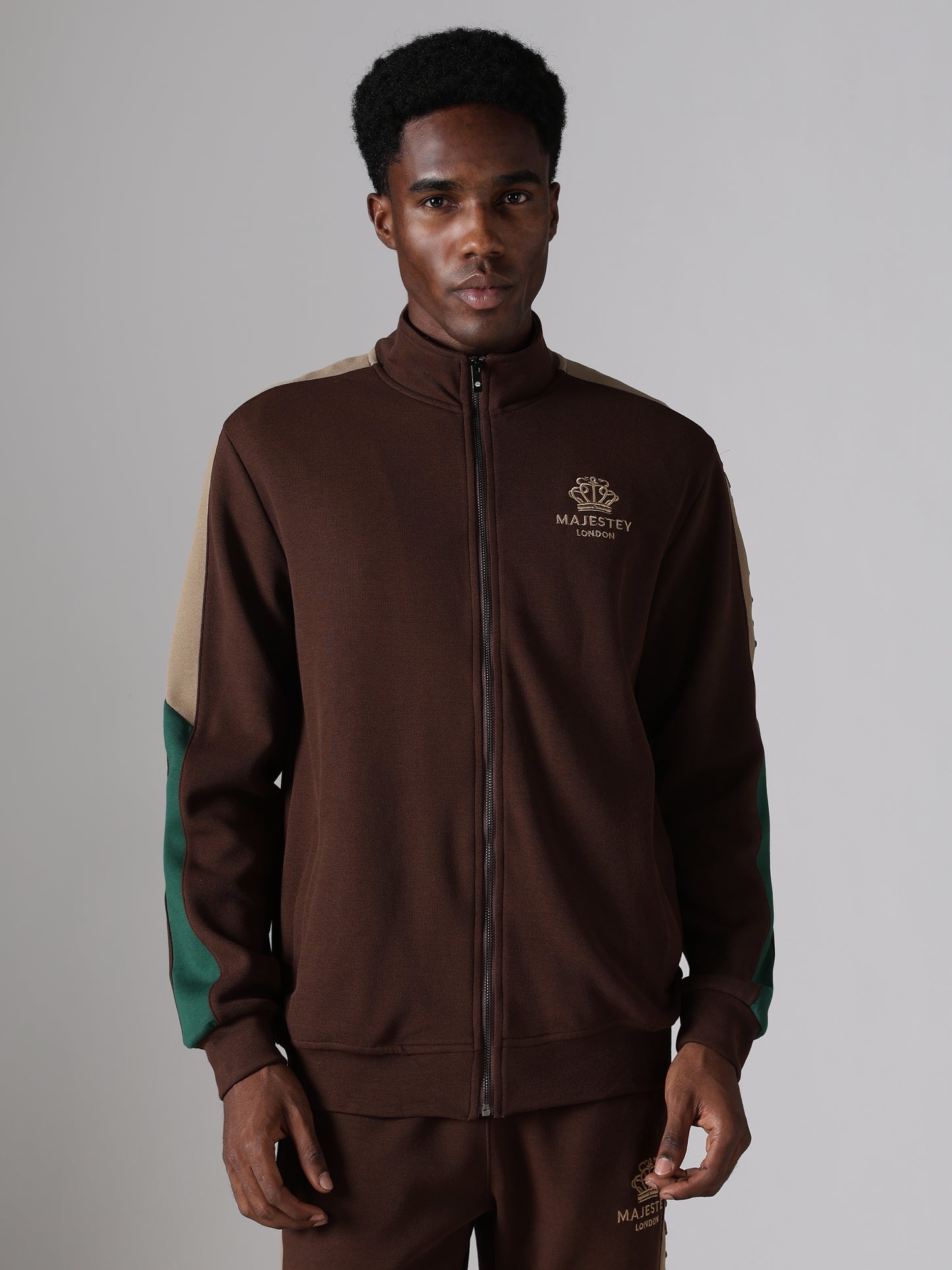 Brown Crown Track Jacket