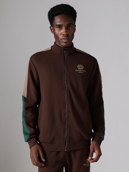 Brown Crown Track Jacket