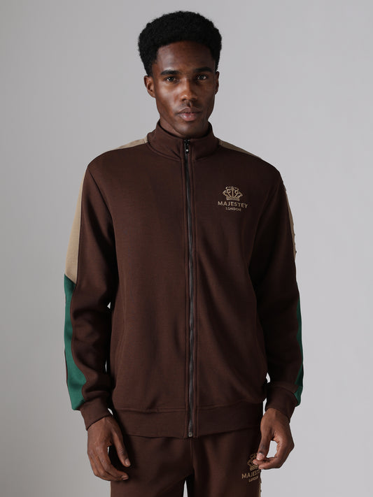 Brown Crown Track Jacket