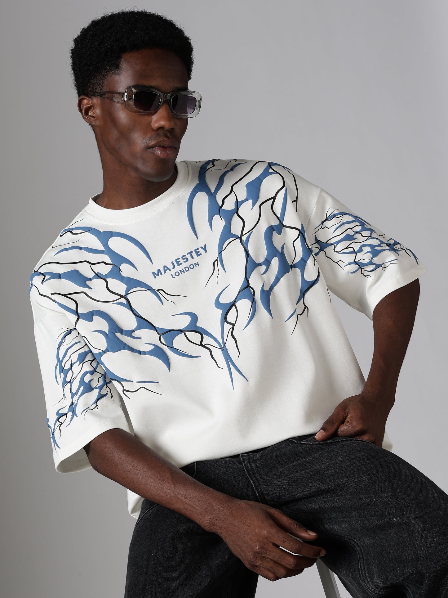 Azure Flow Tee