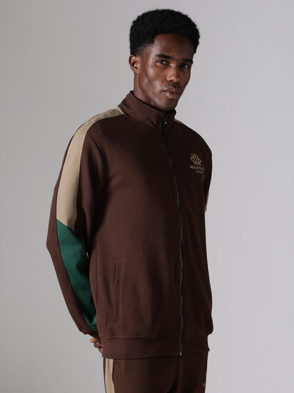 Brown Crown Track Jacket