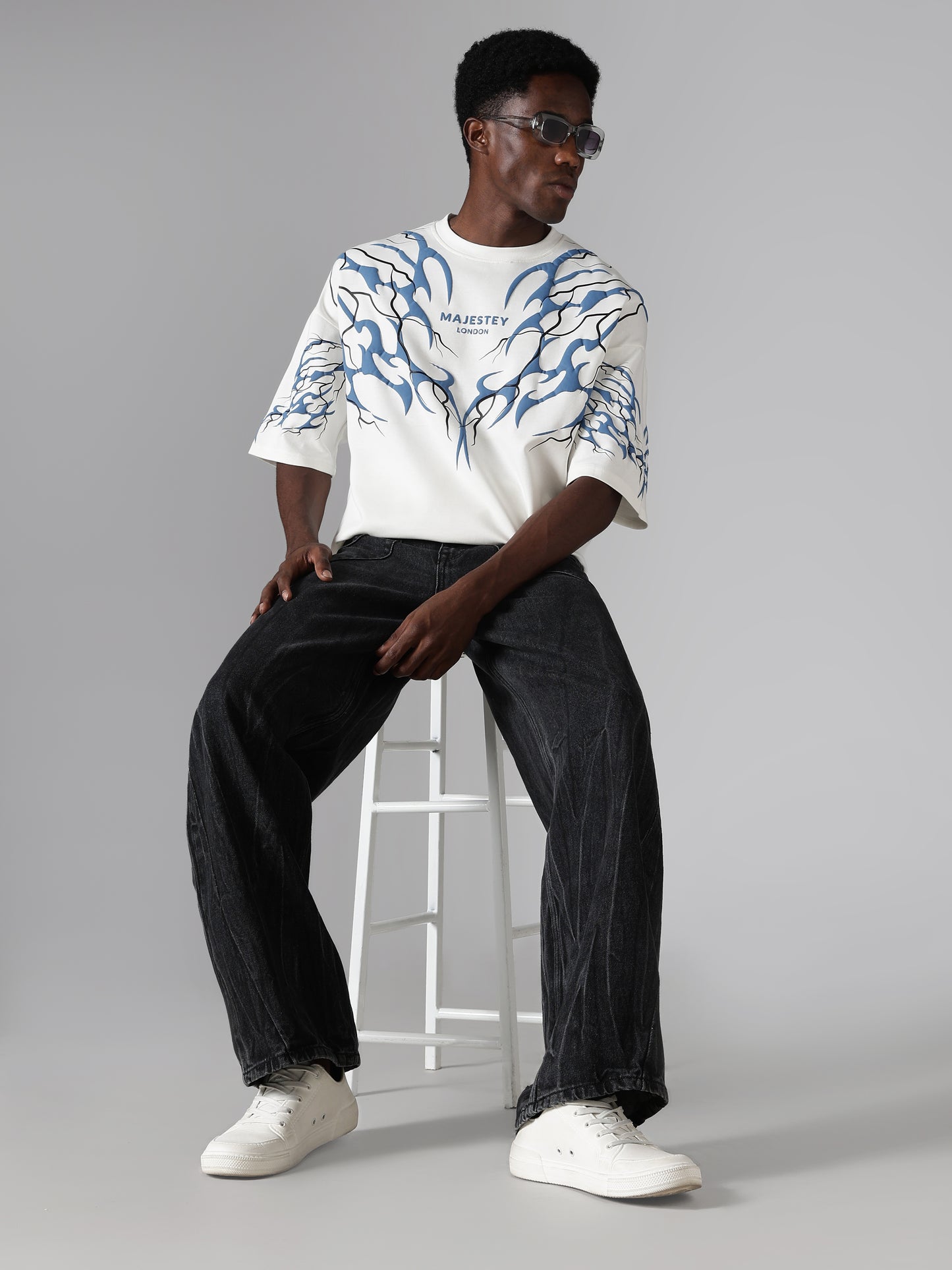 Azure Flow Tee