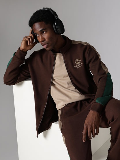 Brown Crown Track Jacket