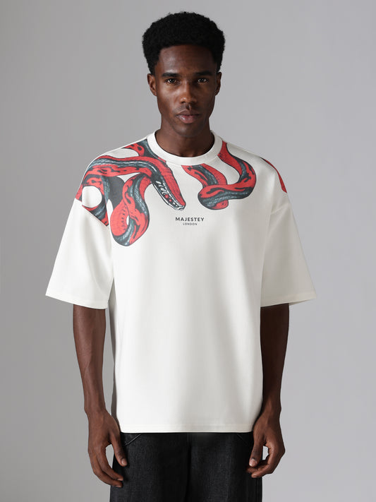 Crimson Serpent Oversized Tee