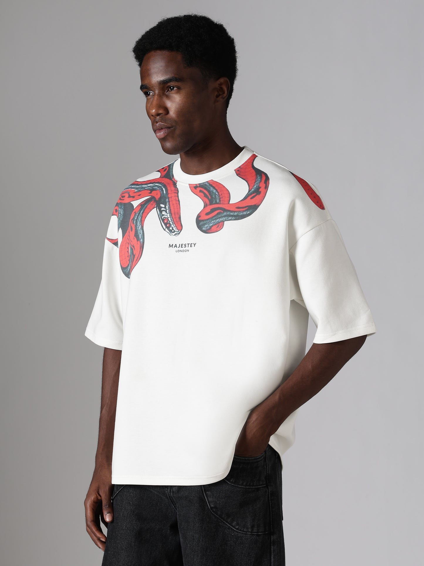 Crimson Serpent Oversized Tee