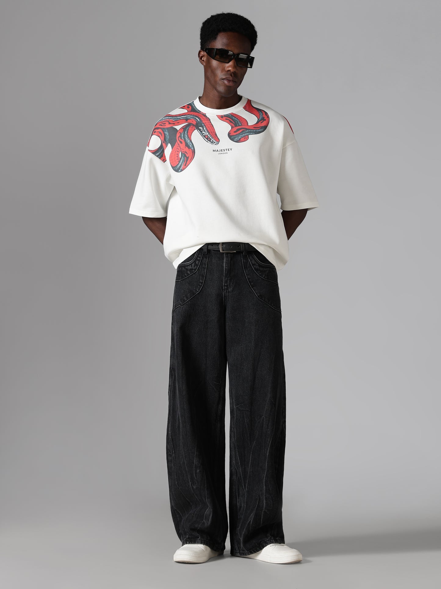 Crimson Serpent Oversized Tee