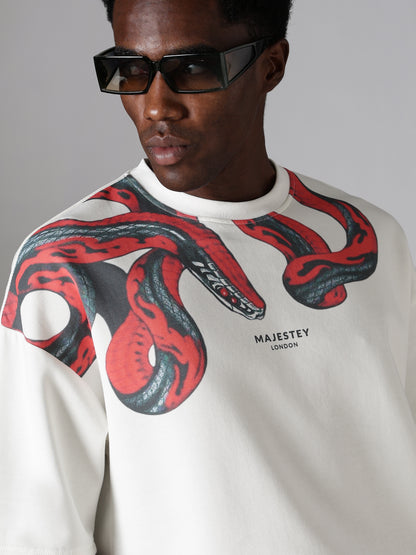 Crimson Serpent Oversized Tee