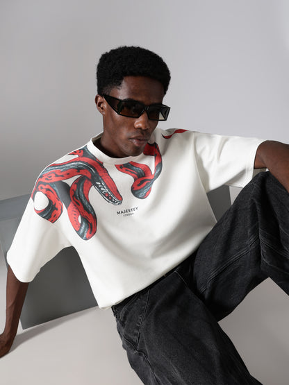 Crimson Serpent Oversized Tee